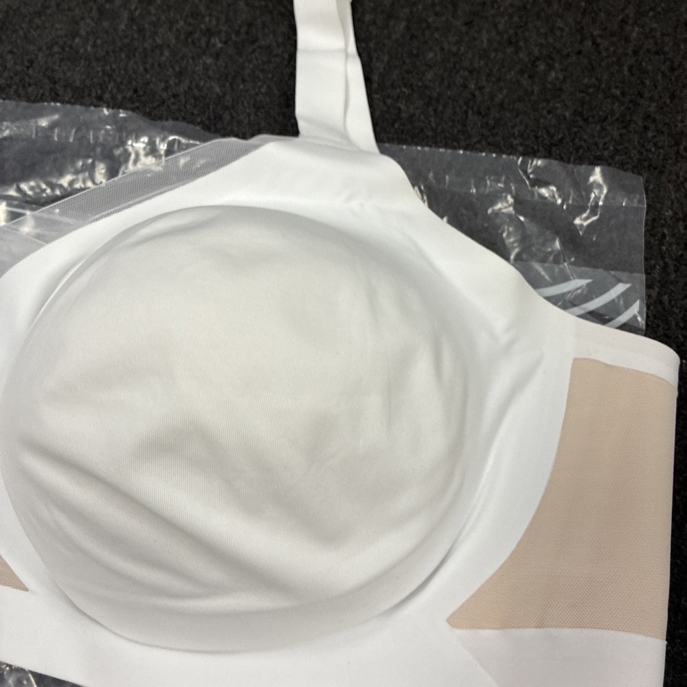 Honeylove Silhouette Bra Sand White Lace Mesh Wire-Free SZ 2X+ NEW NWT - Picture 5 of 11